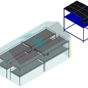 Greenhouse solar panel AutoCAD model